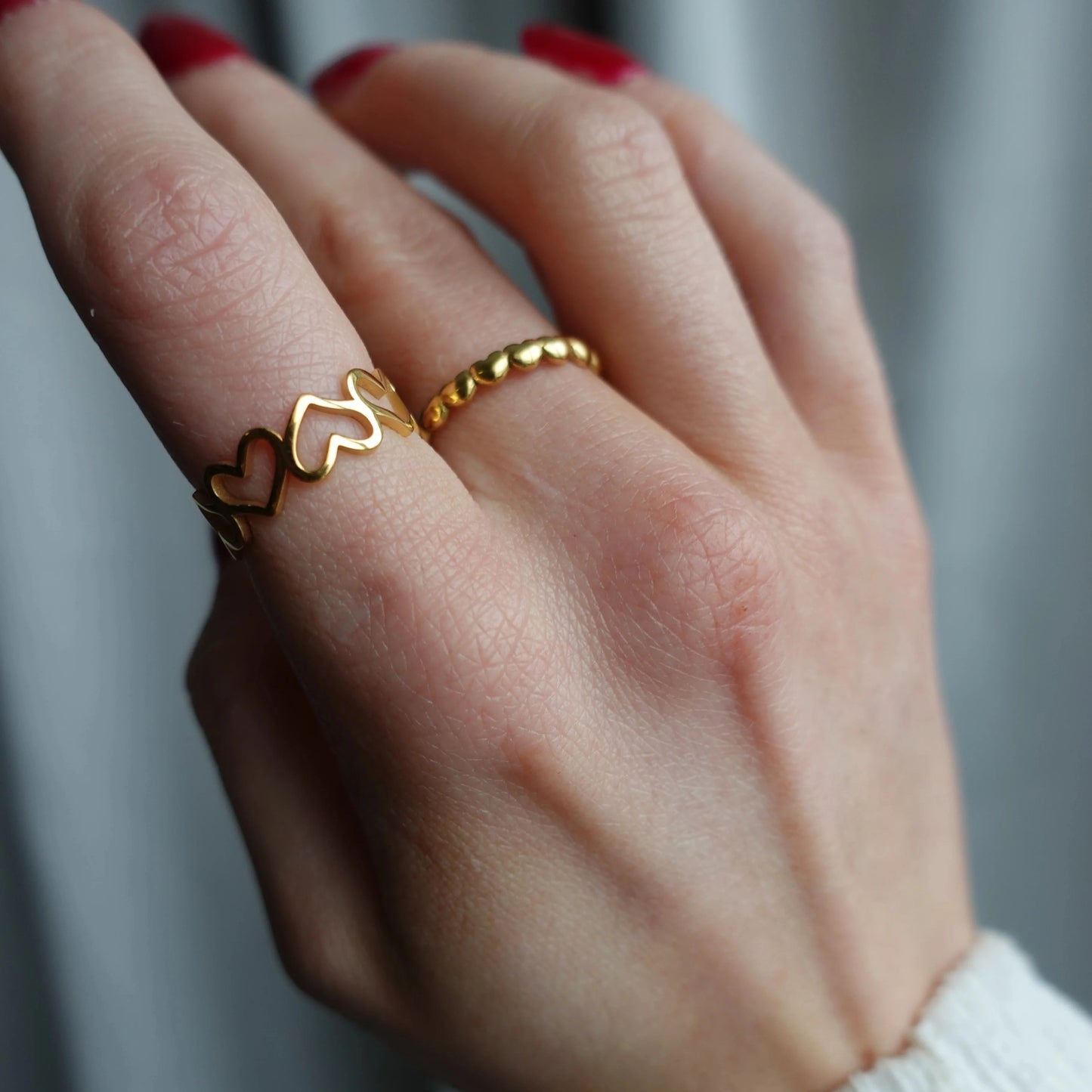 ANNEBRAUNER Hjerte ring 18K Guldbelagt