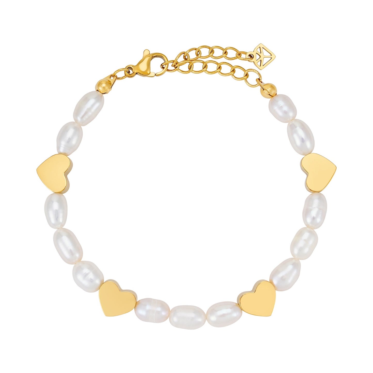 ANNEBRAUNER Pearl Love Armbånd 18K Guldbelagt