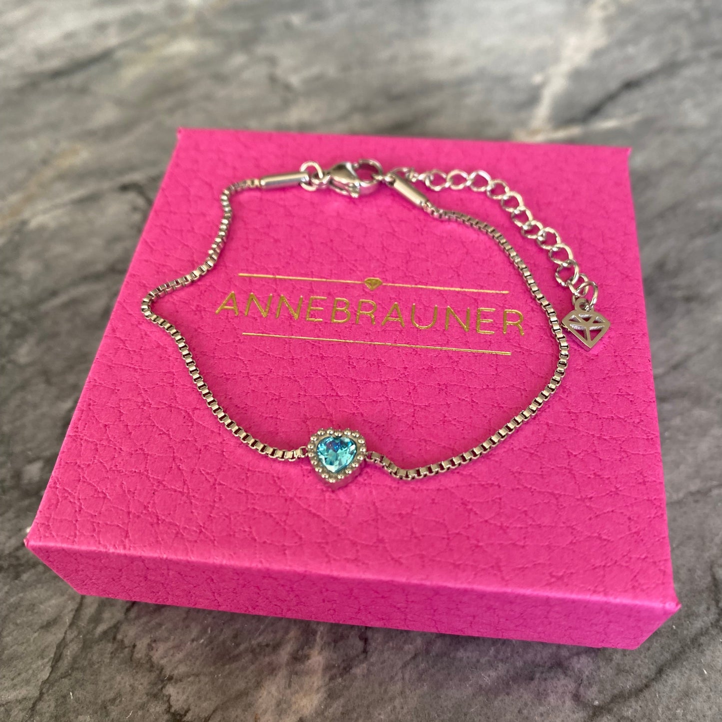ANNEBRAUNER Heart Bracelet Aqua