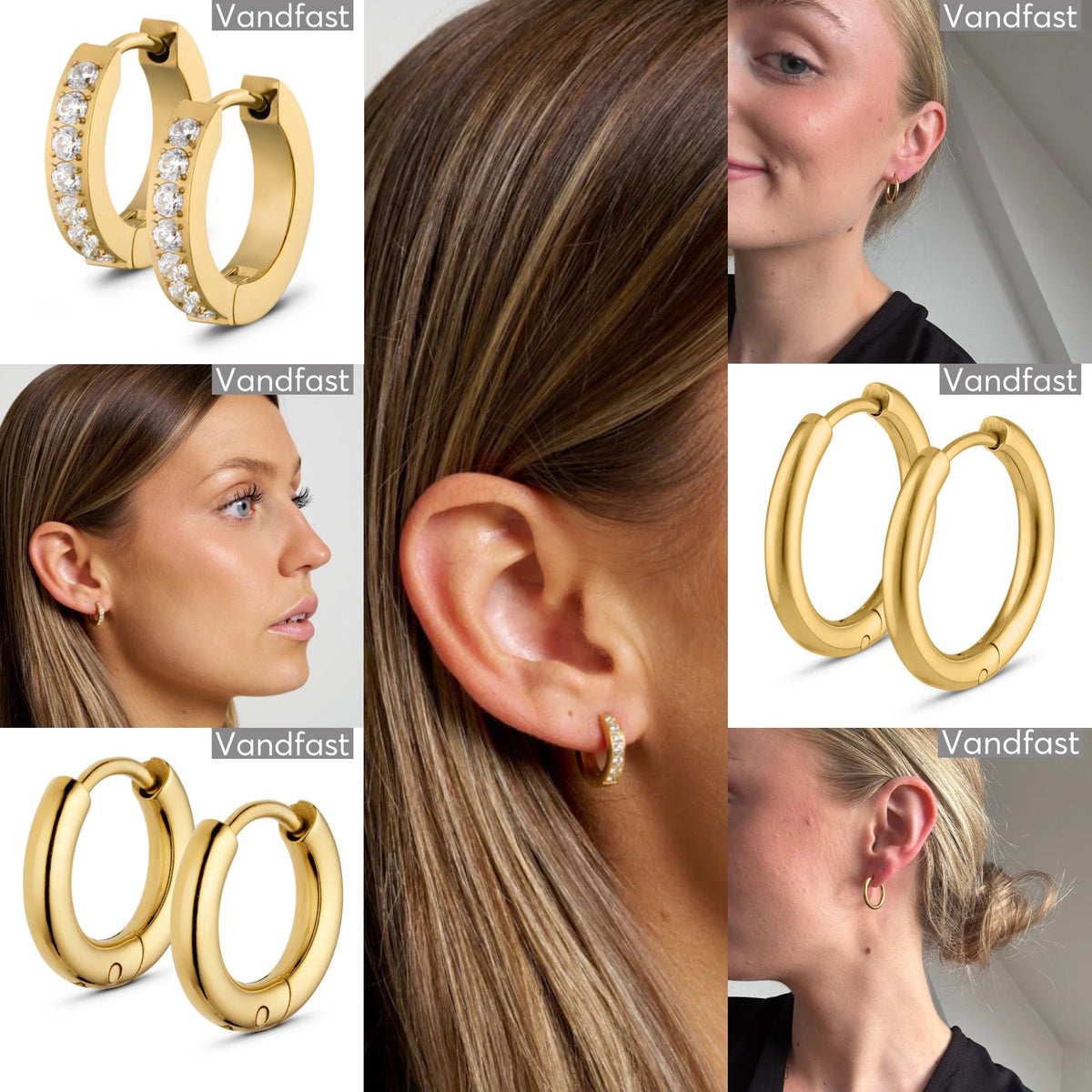 ANNEBRAUNER The Perfect Trio Øreringe 18K Guldbelagt