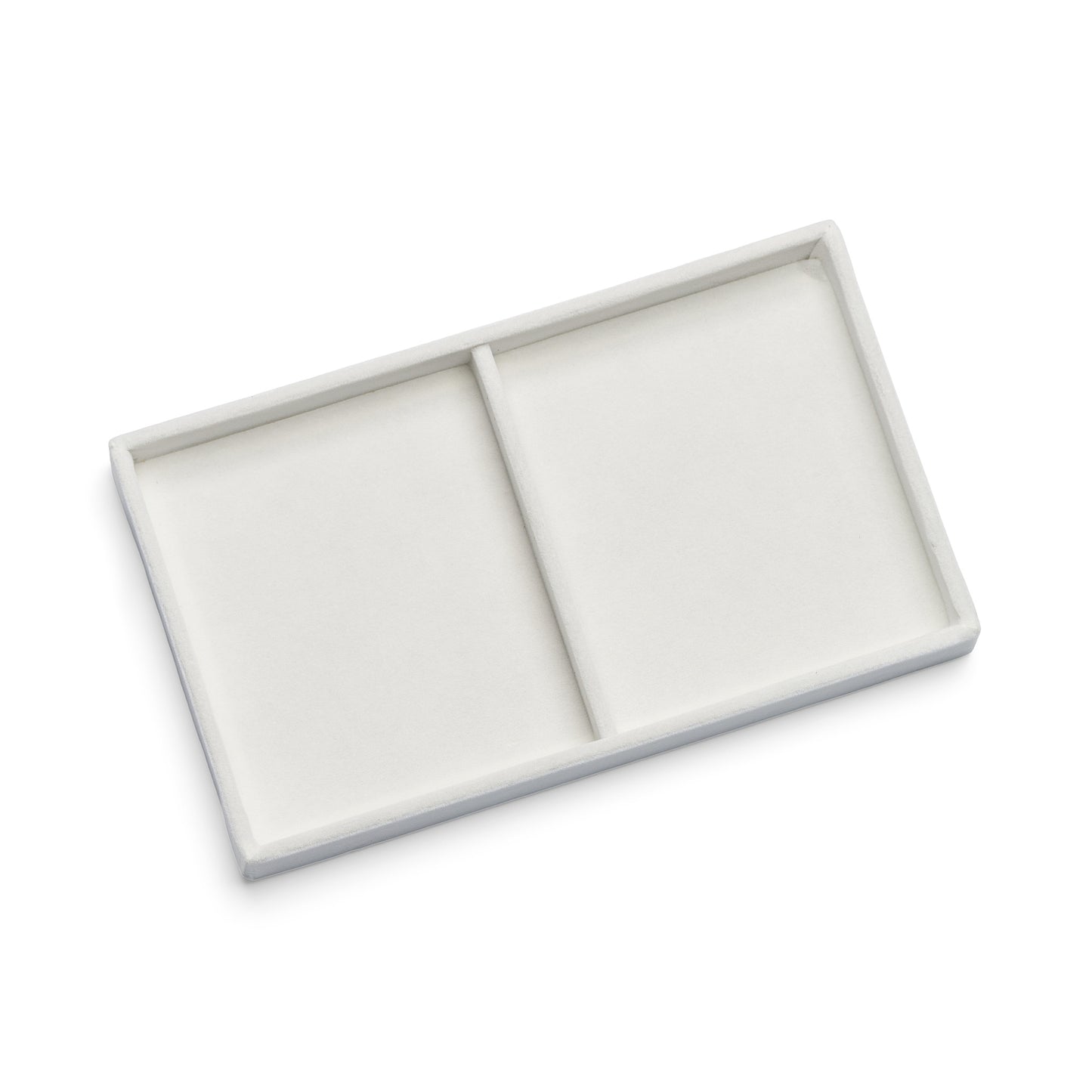 ANNEBRRAUNER Velour Smykkebakke 2 Sektioner Creme White