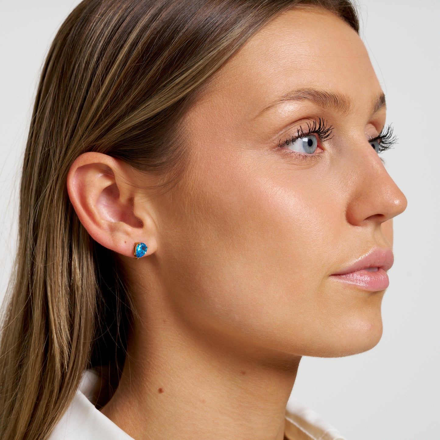 ANNEBRAUNER Waterdrop Blue Topaz Øreringe 18K Guldbelagt