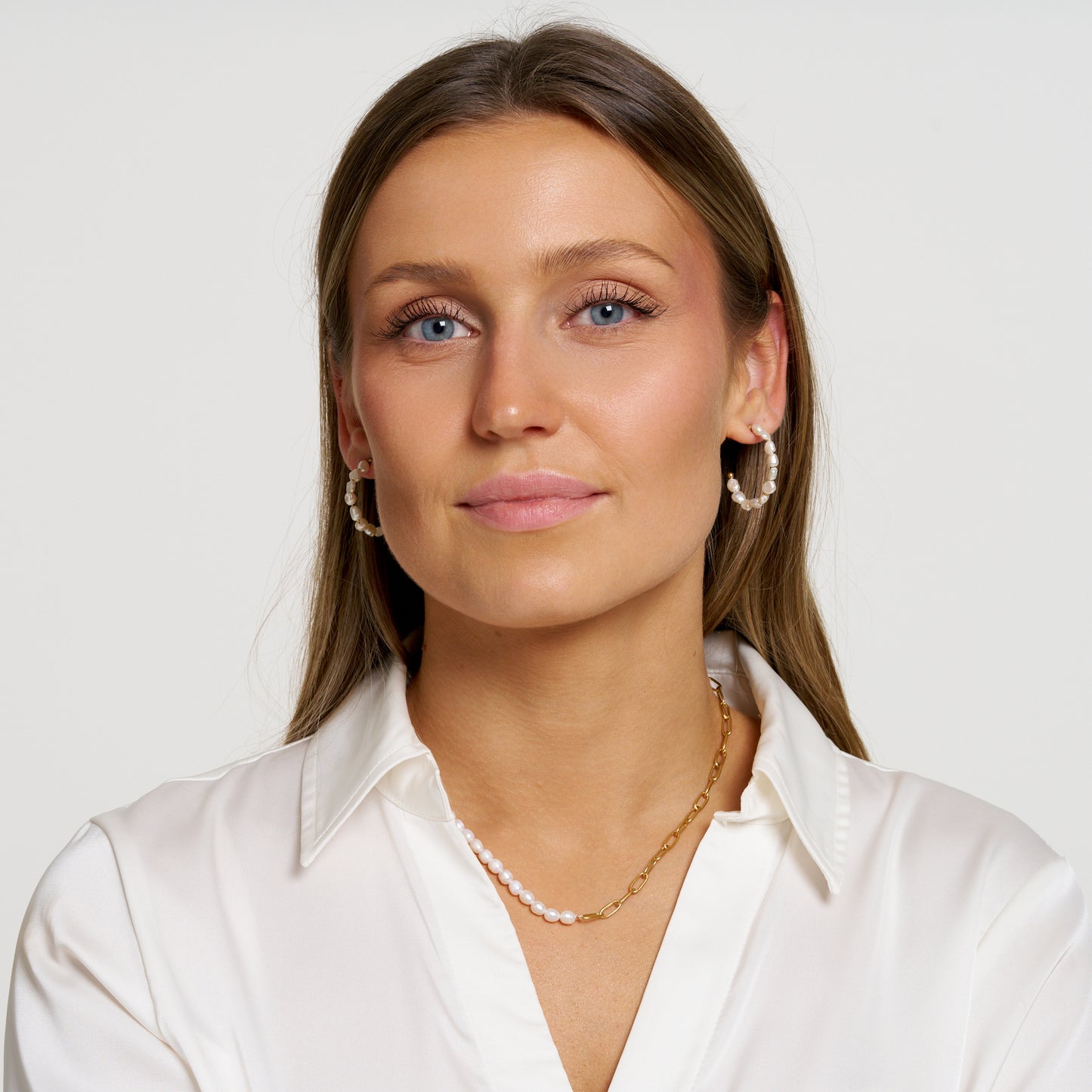 ANNEBRAUNER Pearl Chain Halskæde 18K Guldbelagt