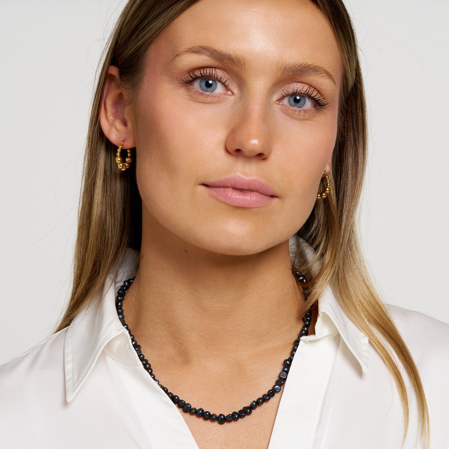 ANNEBRAUNER BLACK Pearl Halskæde 18K Guldbelagt