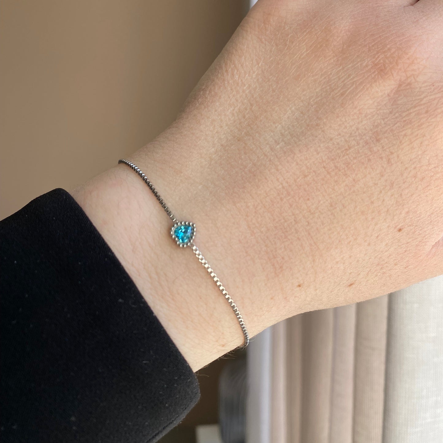 ANNEBRAUNER Heart Bracelet Aqua