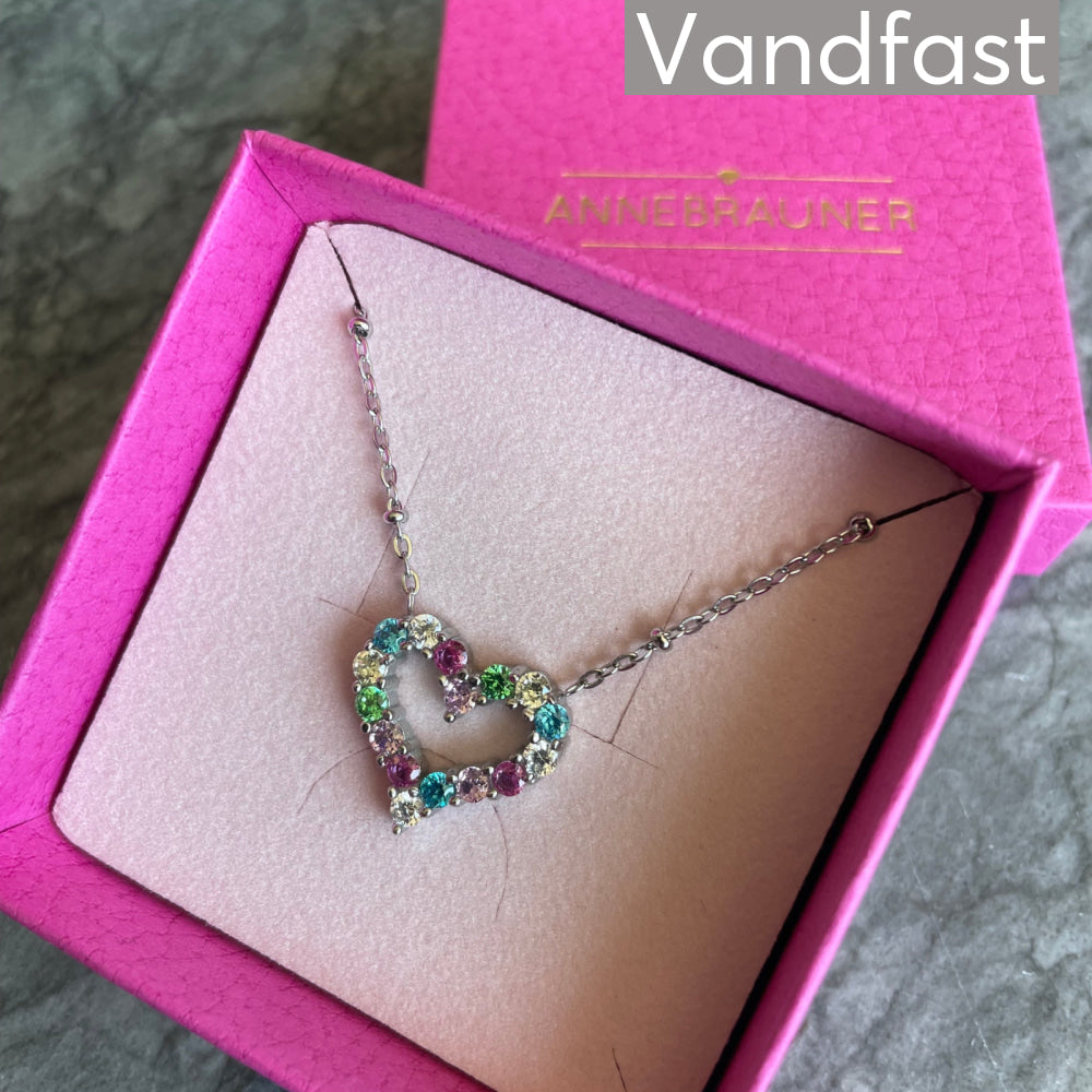 ANNEBRAUNER Big Heart Necklace Rose/Pink