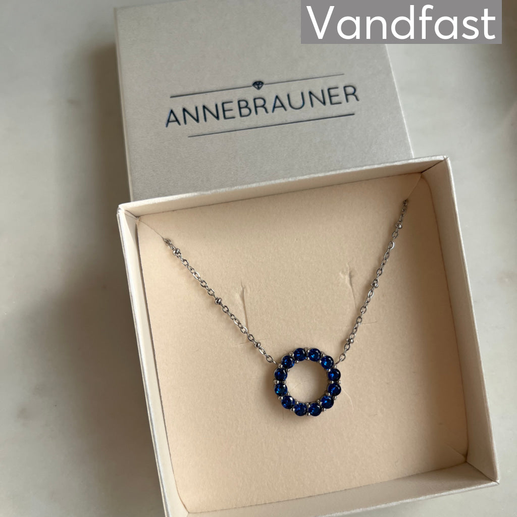 ANNEBRAUNER Big Sapphire Circle Halskæde - Halskæde