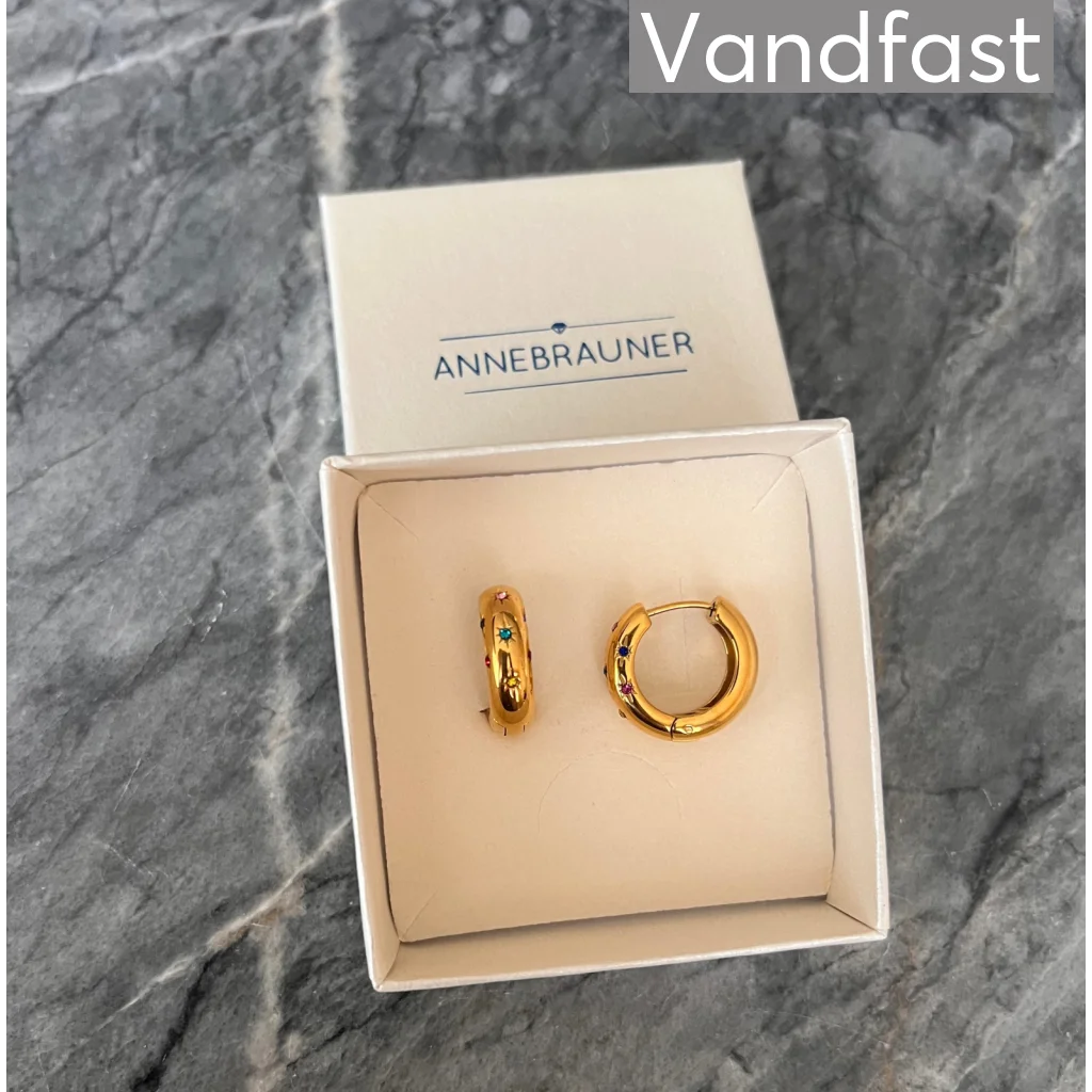 ANNEBRAUNER Chunky Multicolor Øreringe 18K Guldbelagt - Ørering