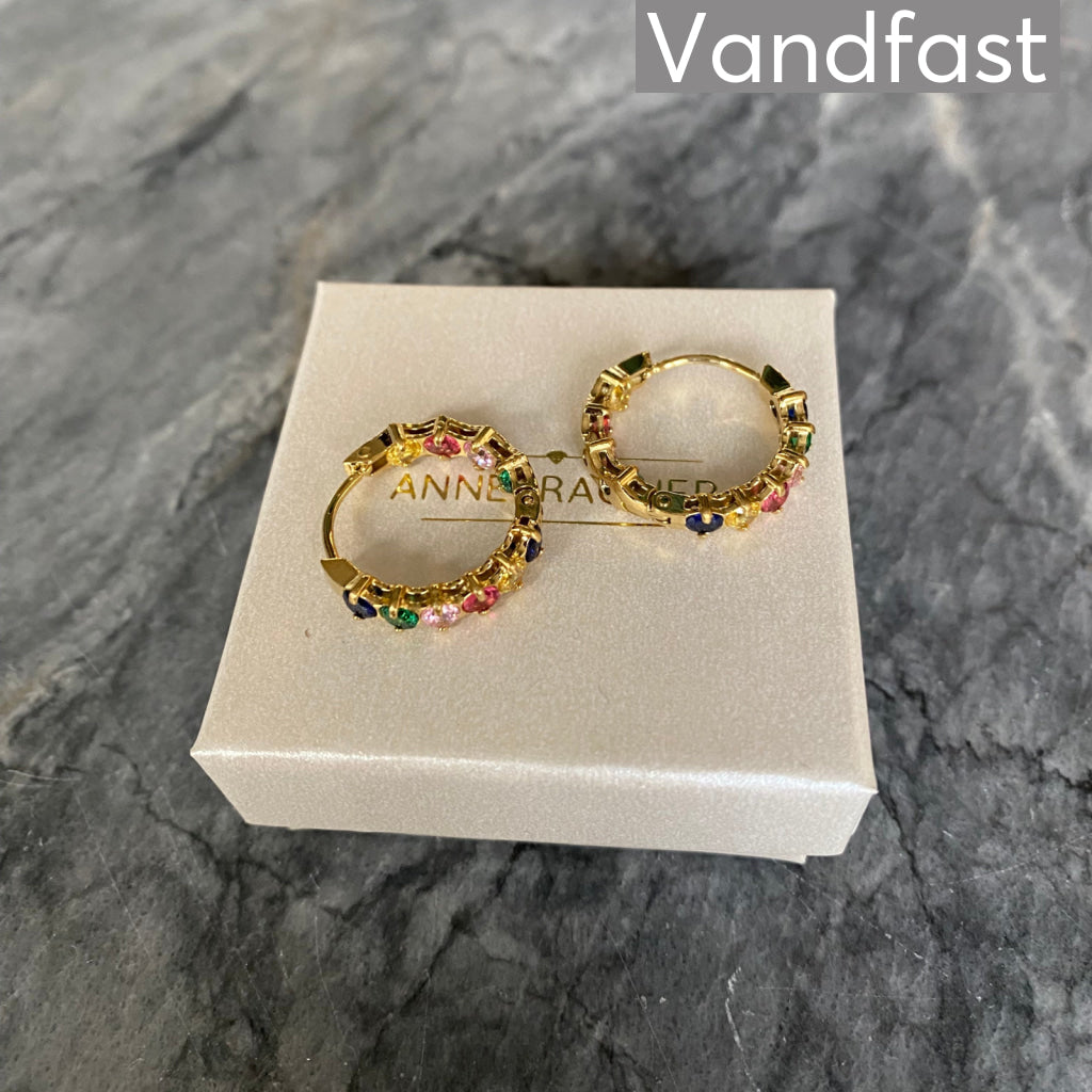 ANNEBRAUNER Colorful Estelle Creole Øreringe 18K Guldbelagt