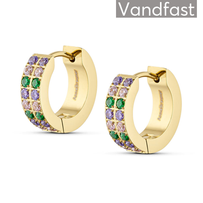 ANNEBRAUNER Creole Double Line Green/Pink Mix