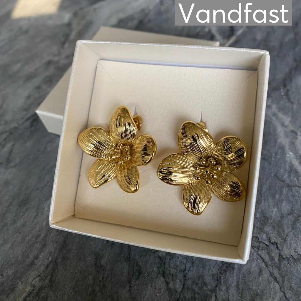 ANNEBRAUNER Daisy Flower Øreringe 18K Guldbelagt