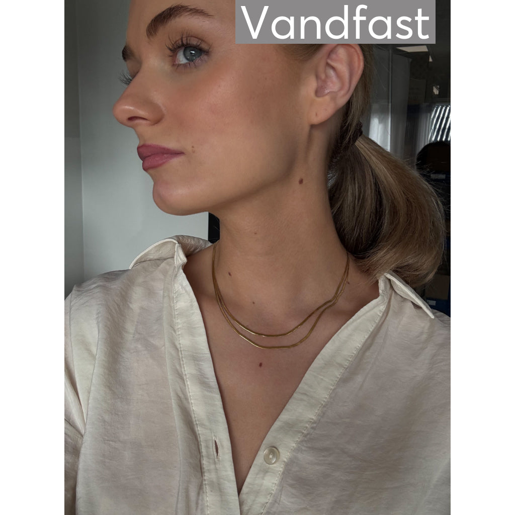 ANNEBRAUNER Double Snake Halskæde 18K Guldbelagt - Halskæde