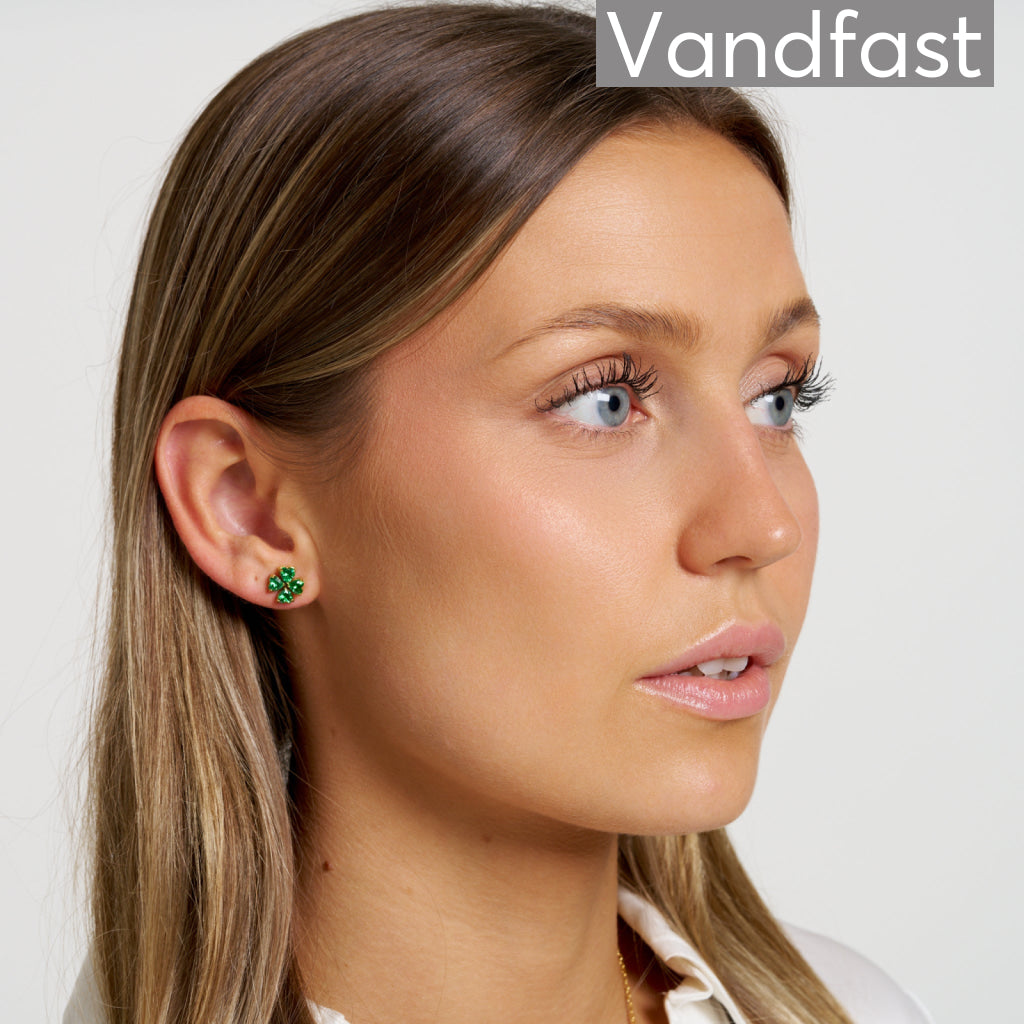 ANNEBRAUNER Firkløver Studs Øreringe 18K Guldbelagt