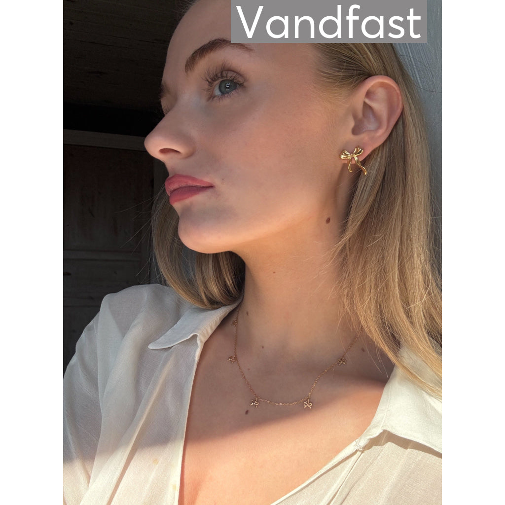 ANNEBRAUNER Lovely Bow Øreringe 18K Guldbelagt - Ørering