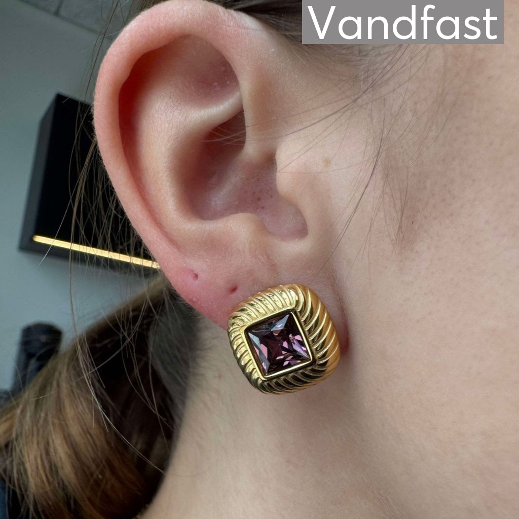 Annebrauner Milano Earrings Rhodolite