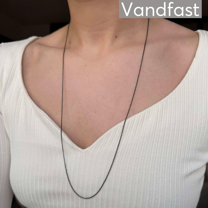 Annebrauner Necklace Black 70 Cm + 7