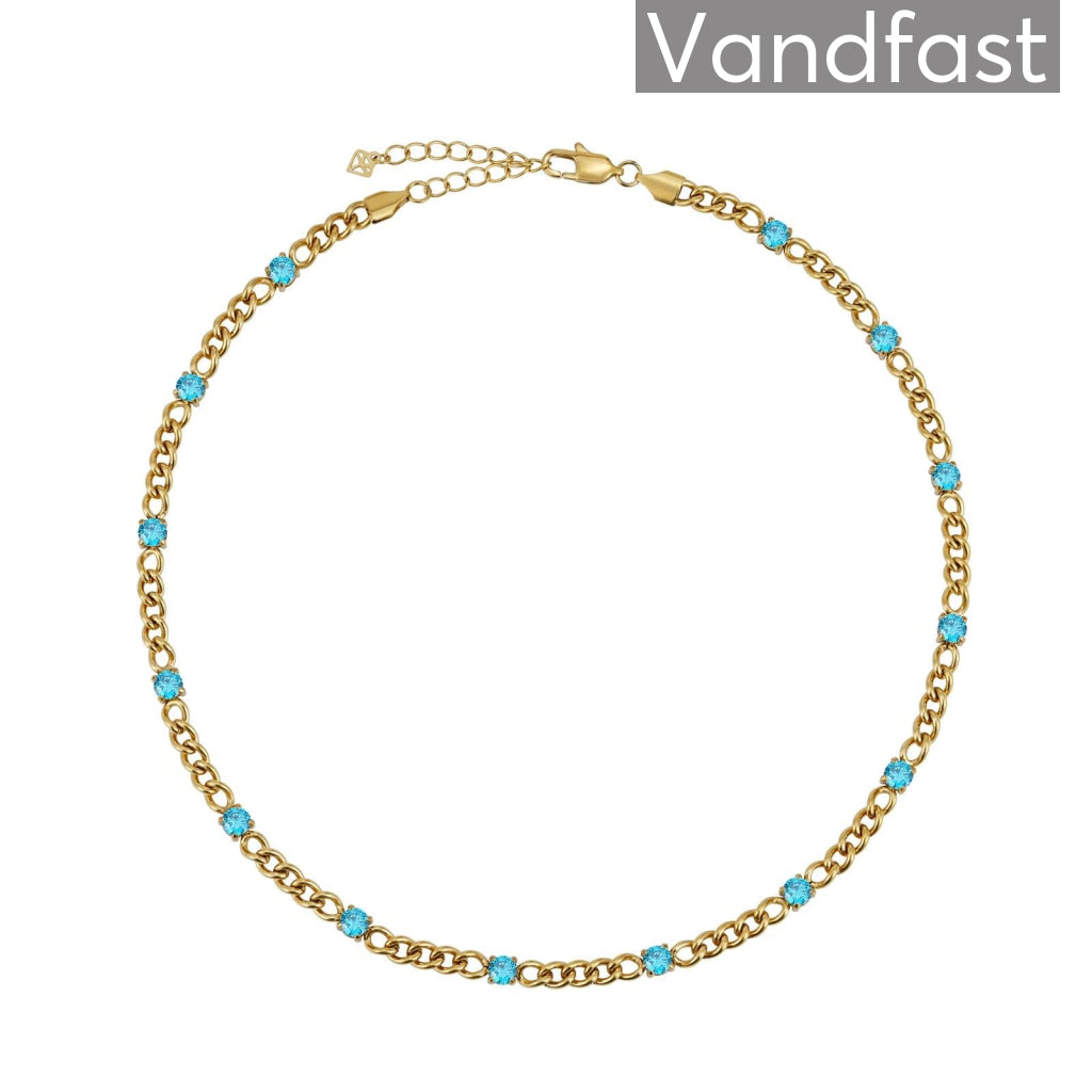 Annebrauner Panzer Necklace Aquamarine