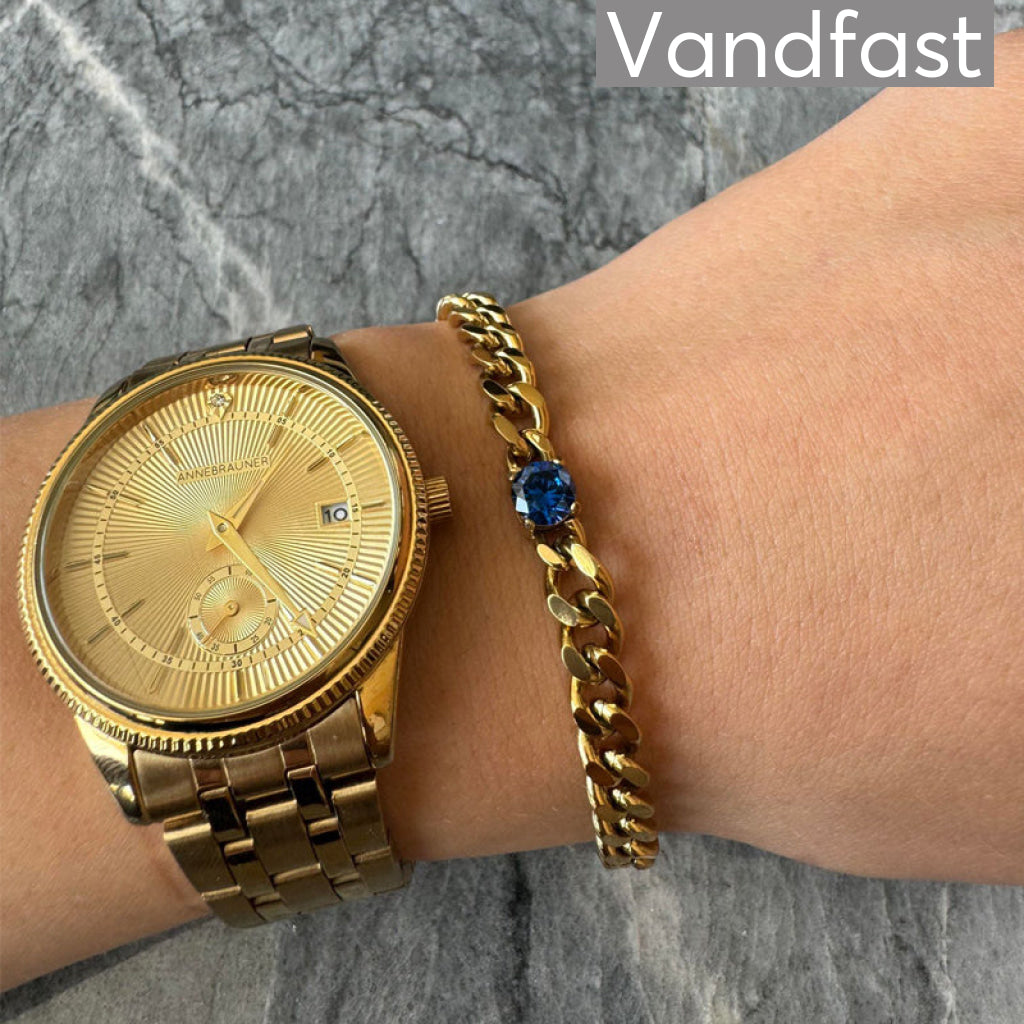 Annebrauner Panzer Sapphire Blue Bracelet