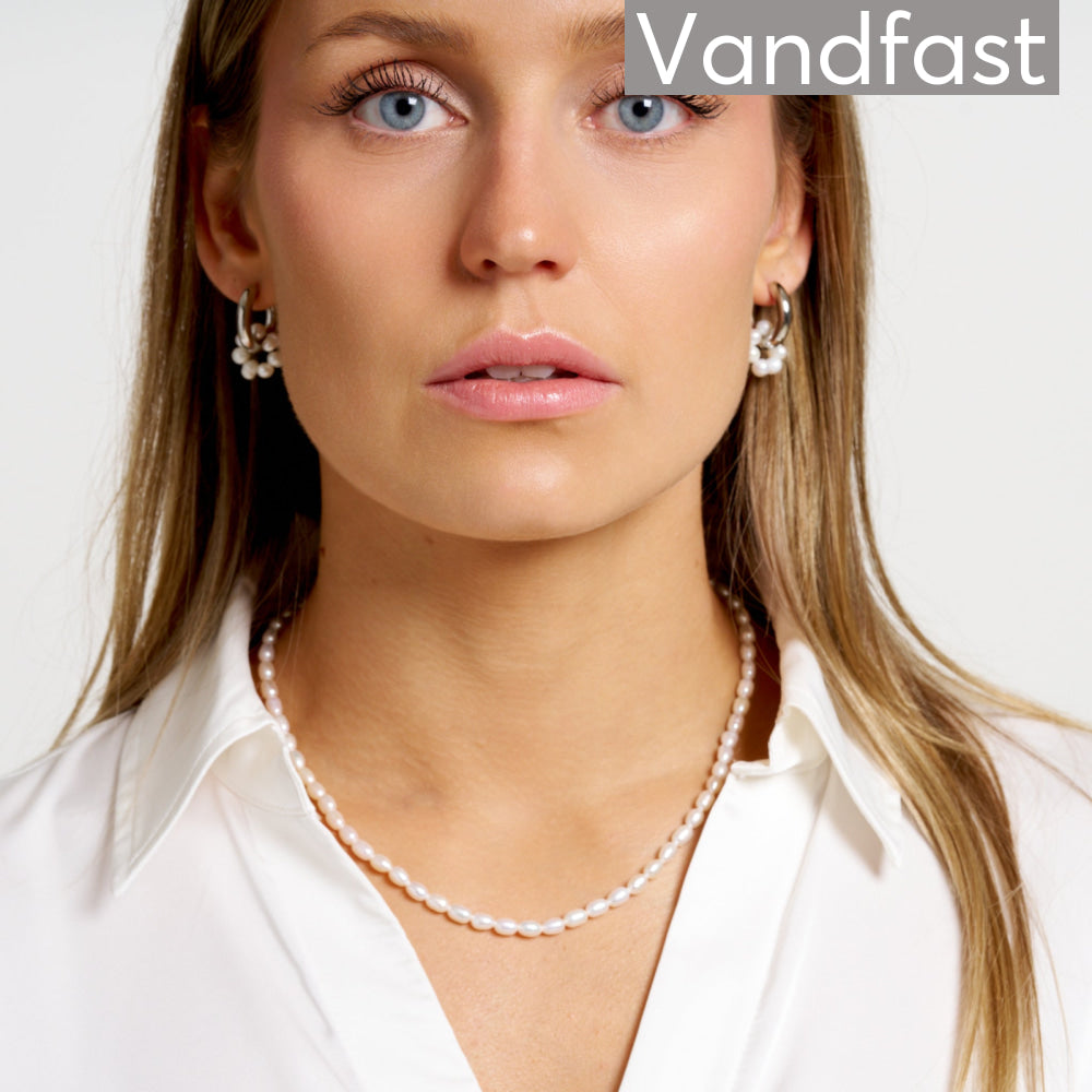 ANNEBRAUNER Pearl Circle Creole Øreringe
