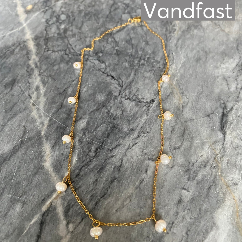 ANNEBRAUNER Pearl Elegance Halskæde 18K Guldbelagt
