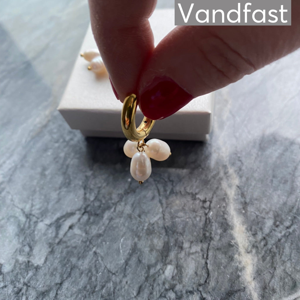 ANNEBRAUNER Pearl Trio Øreringe 18K Guldbelagt