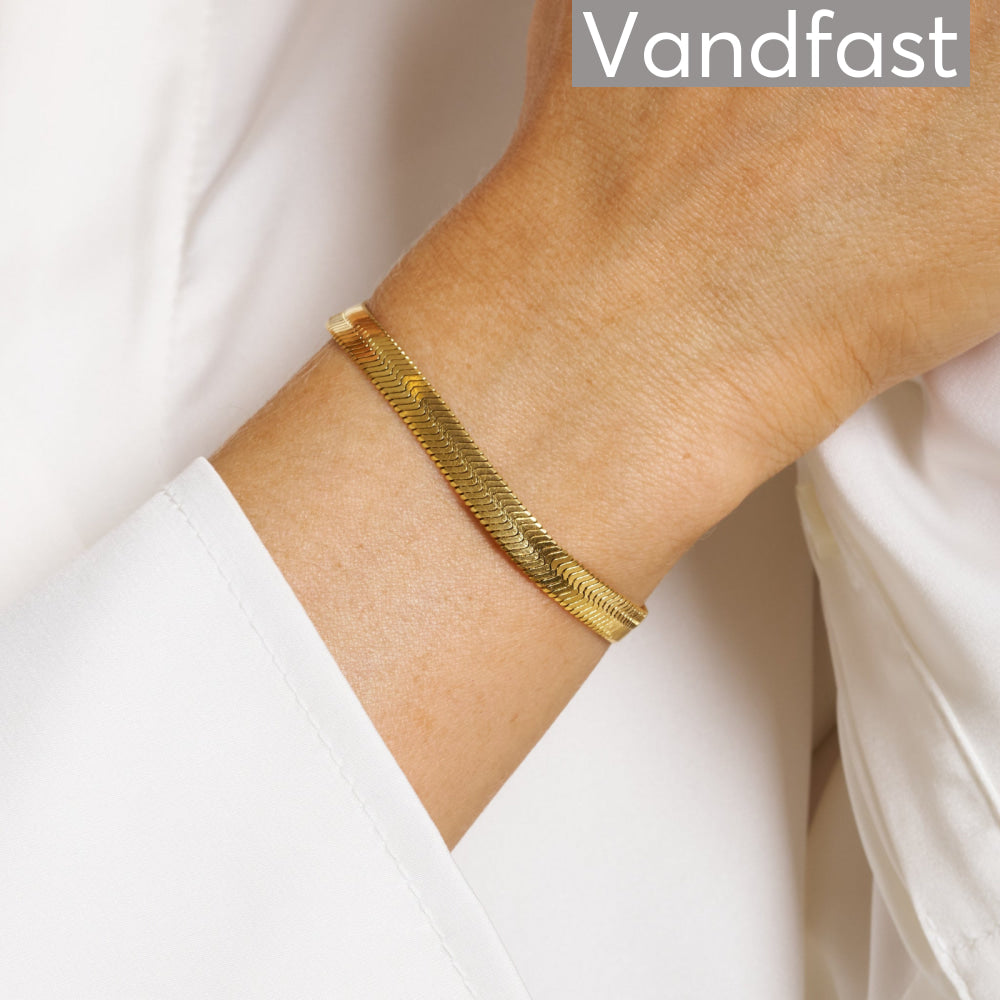 ANNEBRAUNER Snake Armbånd 18K Guldbelagt 6 mm
