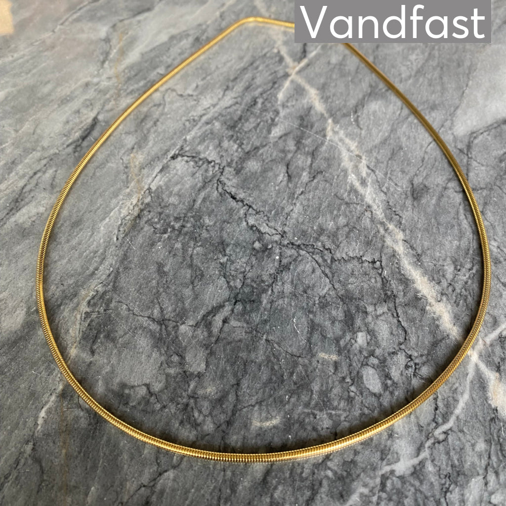 ANNEBRAUNER Snake Round Halskæde 60 cm Halskæde 18K Guldbelagt