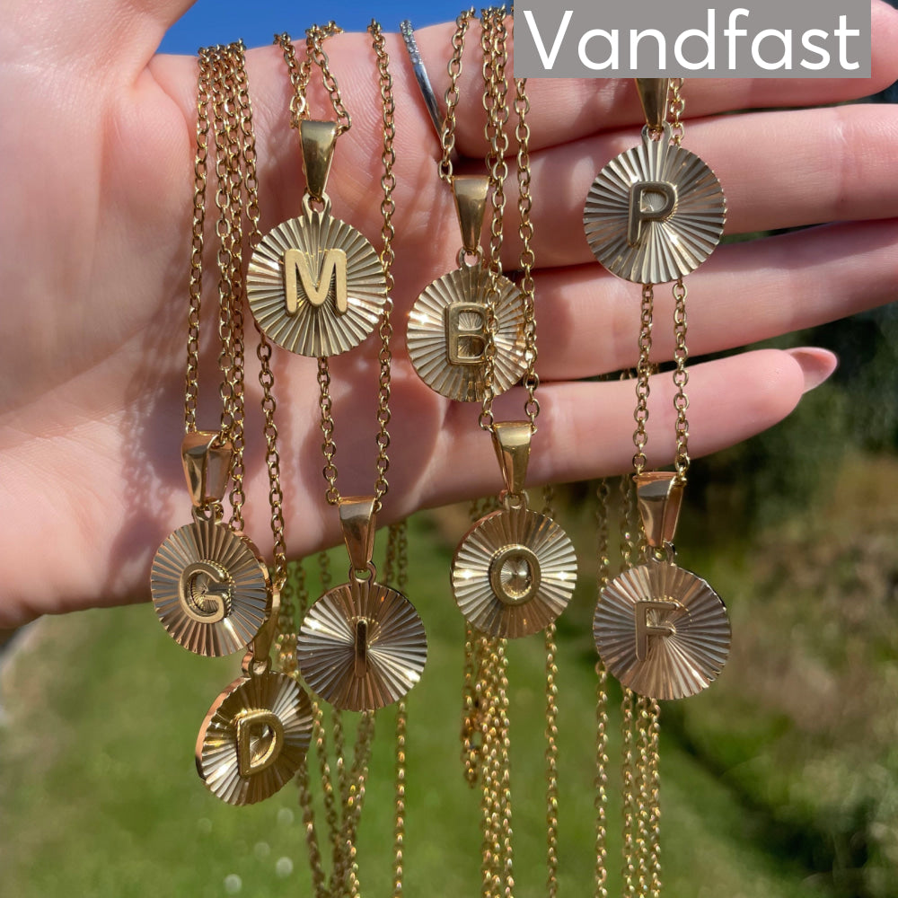 ANNEBRAUNER Sun Burst Letter Necklace