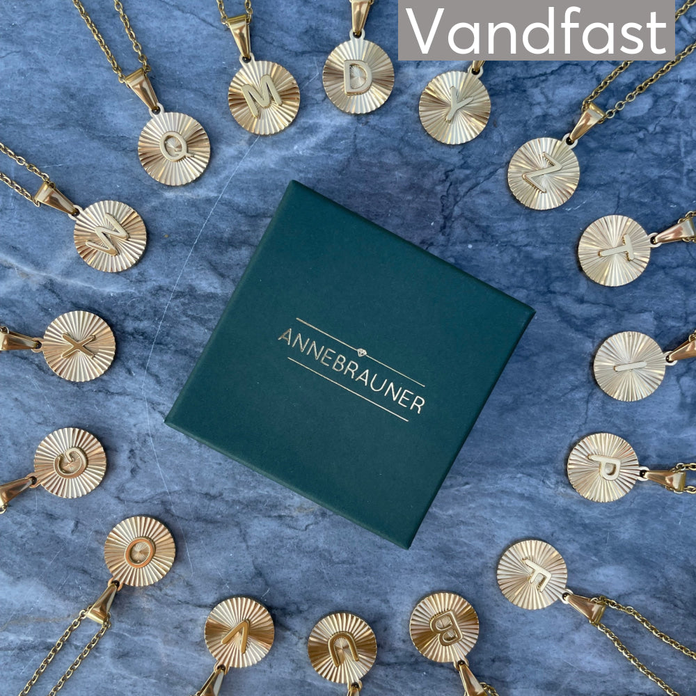 ANNEBRAUNER Sun Burst Letter Necklace