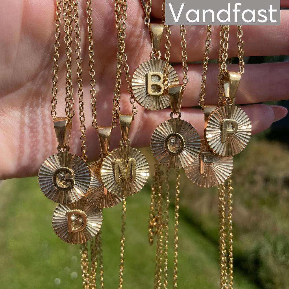 ANNEBRAUNER Sun Burst Letter Necklace