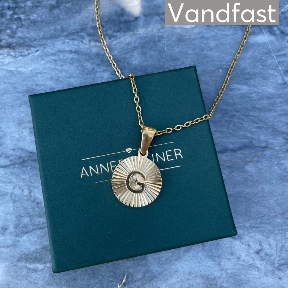 ANNEBRAUNER Sun Burst Letter Necklace G