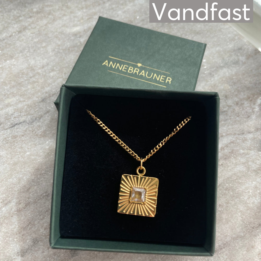ANNEBRAUNER Sun Burst Square Necklace