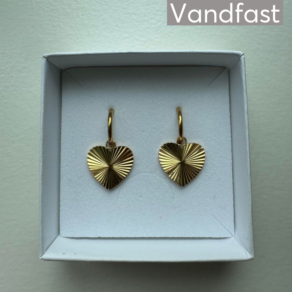 Annebrauner Sun Texture Heart Earrings