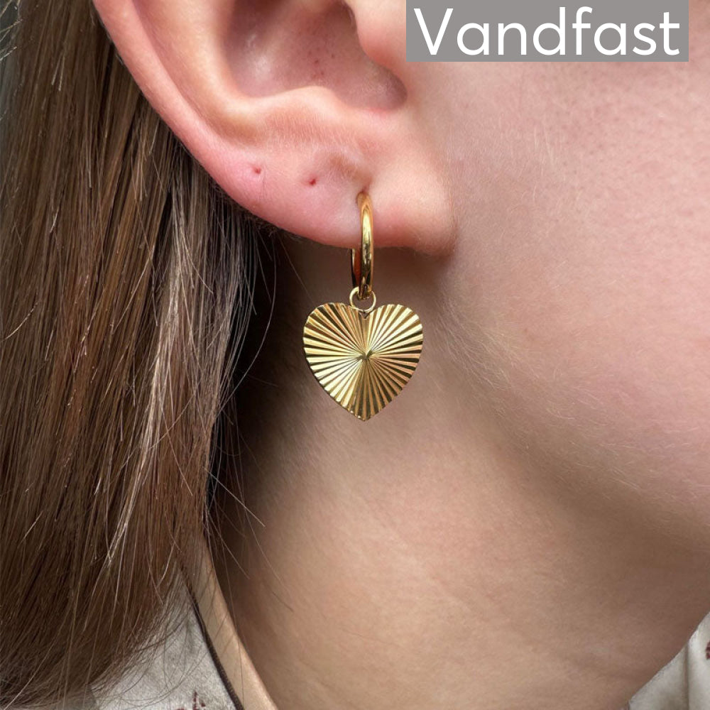 Annebrauner Sun Texture Heart Earrings
