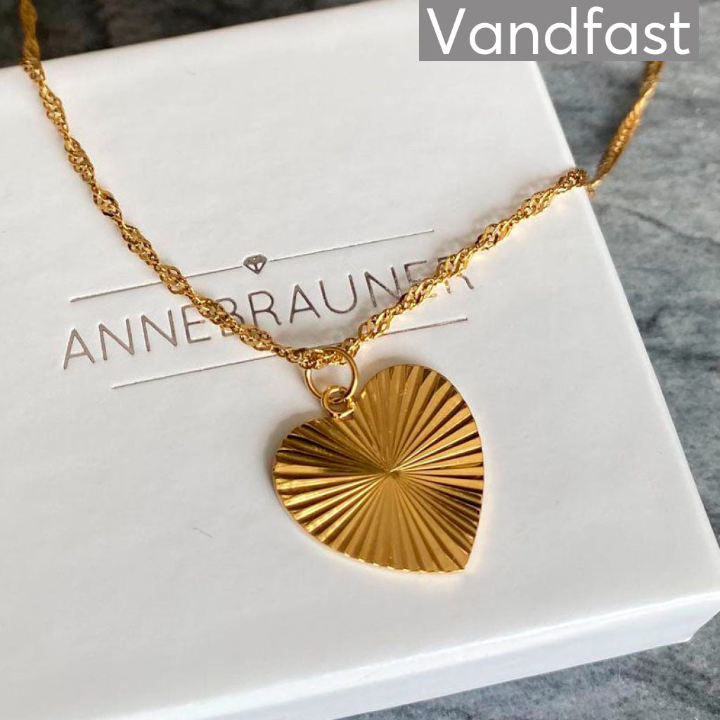 Annebrauner Sun Texture Heart Necklace