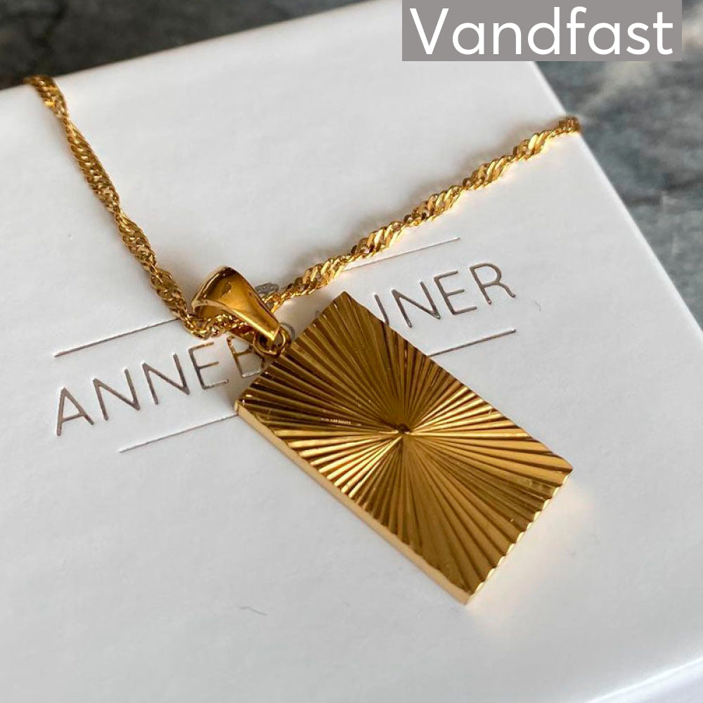 Annebrauner Sun Texture Rectangle Necklace