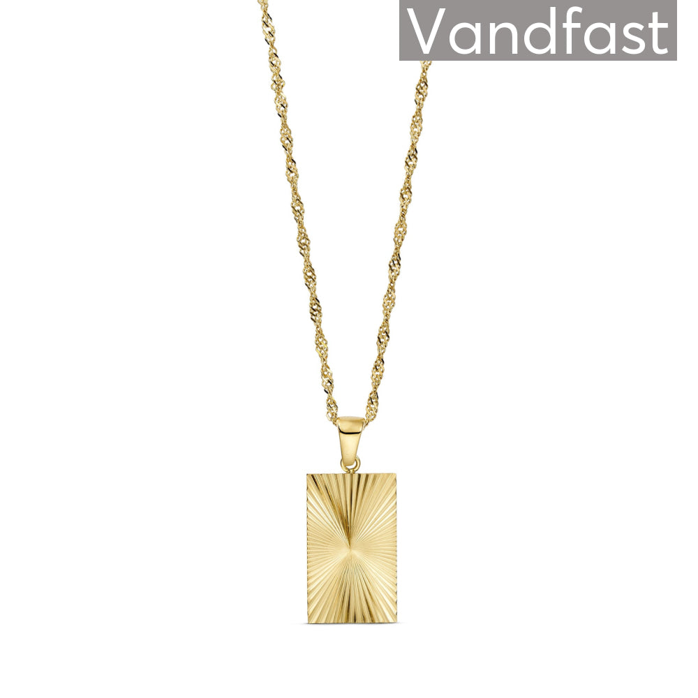 ANNEBRAUNER Sun Texture Rectangle Necklace