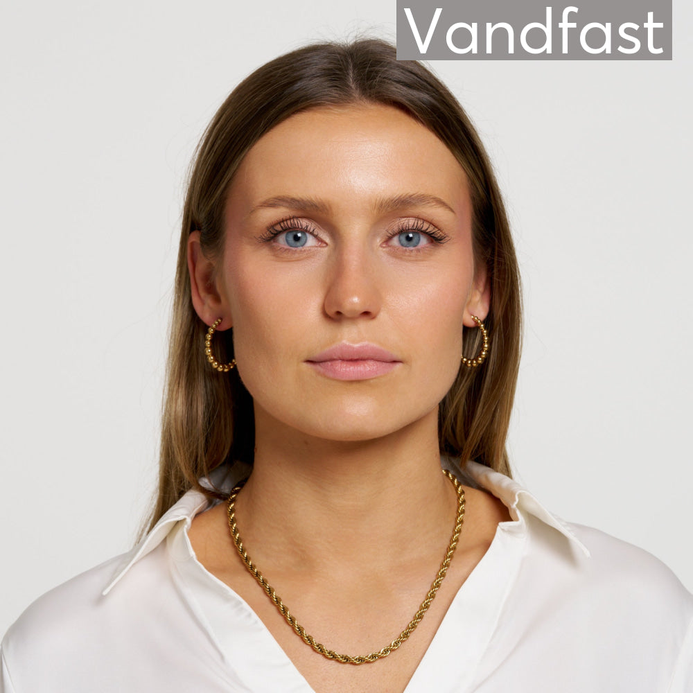 ANNEBRAUNER Swirl 5 mm Halskæde 18K Guldbelagt