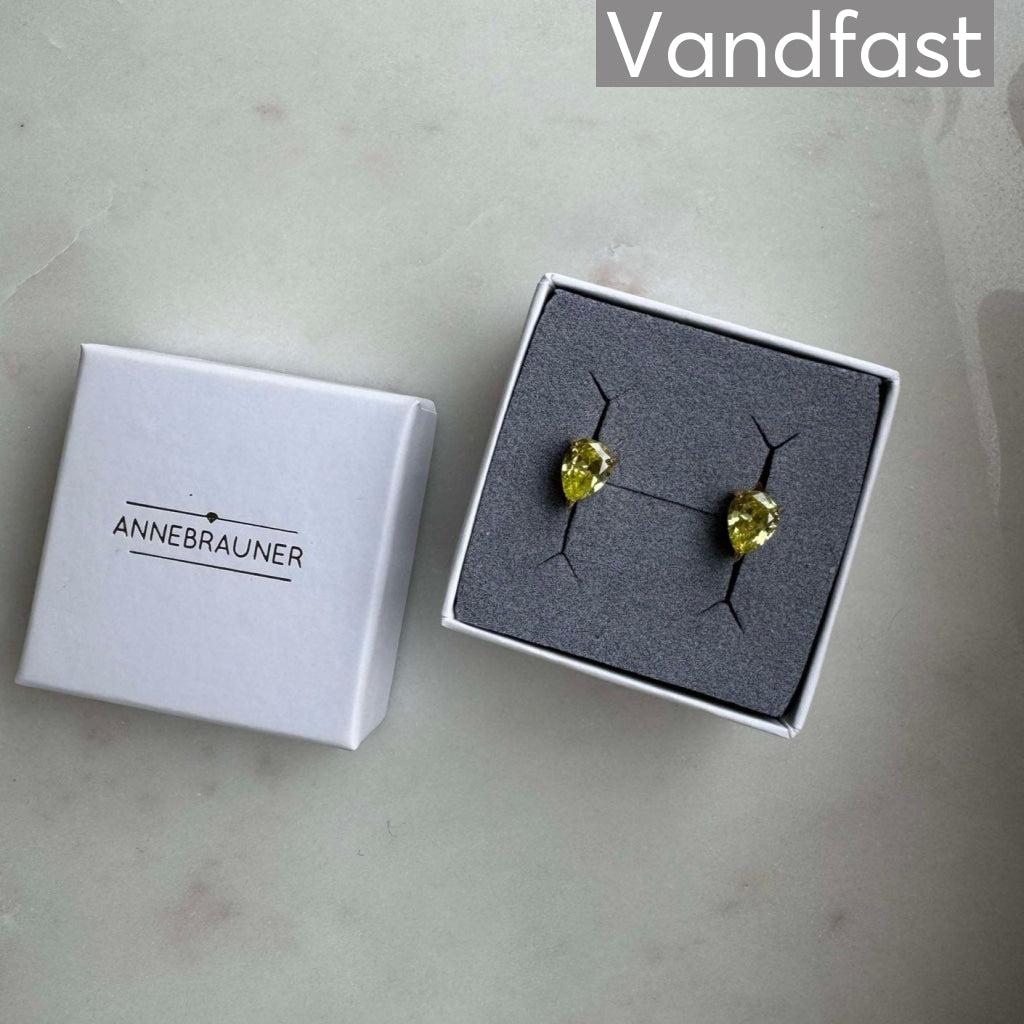 Annebrauner Waterdrop Apple Green Earrings