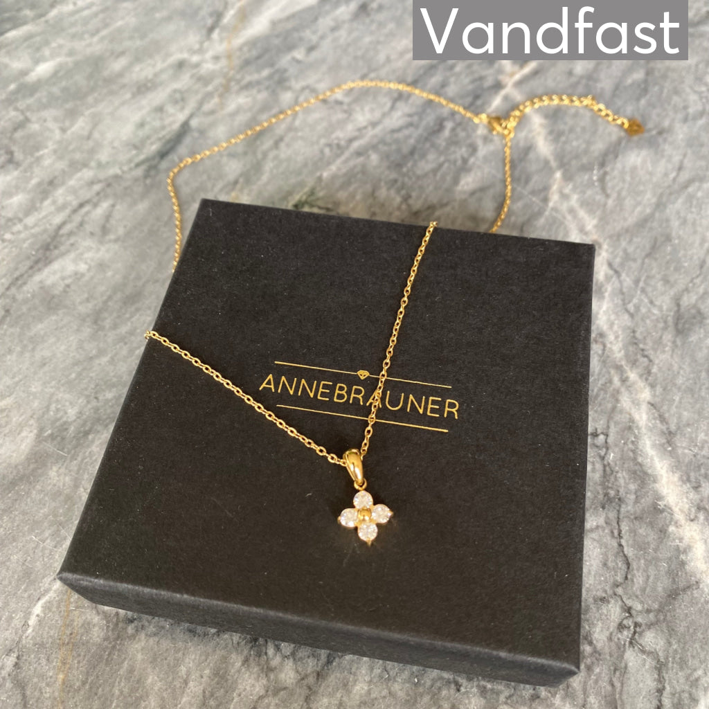 ANNEBRAUNER Zirconia Flower Halskæde 18K Guldbelagt - Halskæde