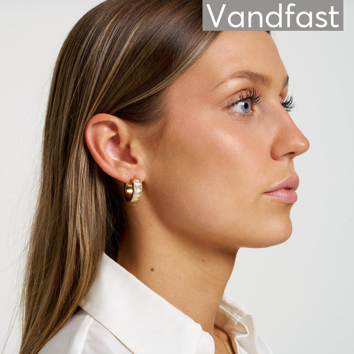 ANNEBRAUNER Zirconia Hoops 18K Guldbelagt
