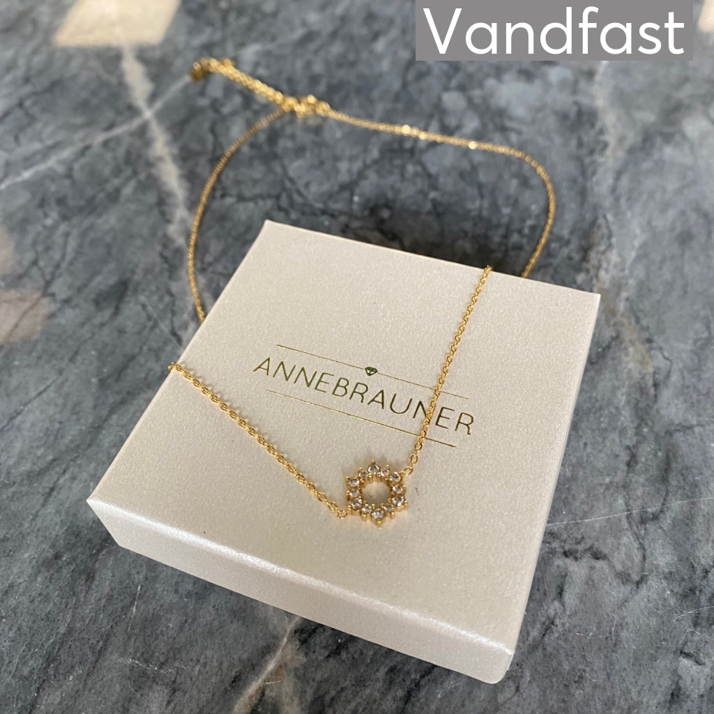 ANNEBRAUNER Zirconia Sunflower Halskæde 18K Guldbelagt