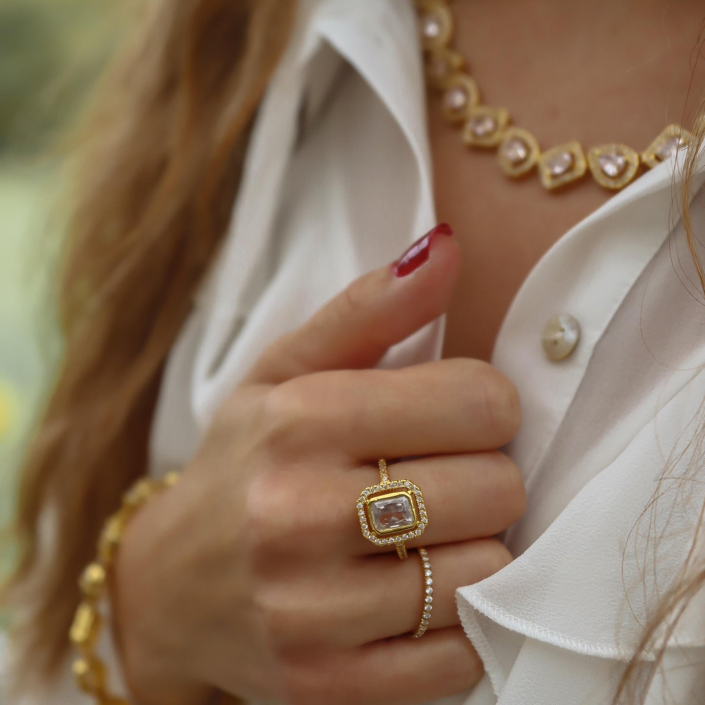 ANNEBRAUNER Square Princess Ring