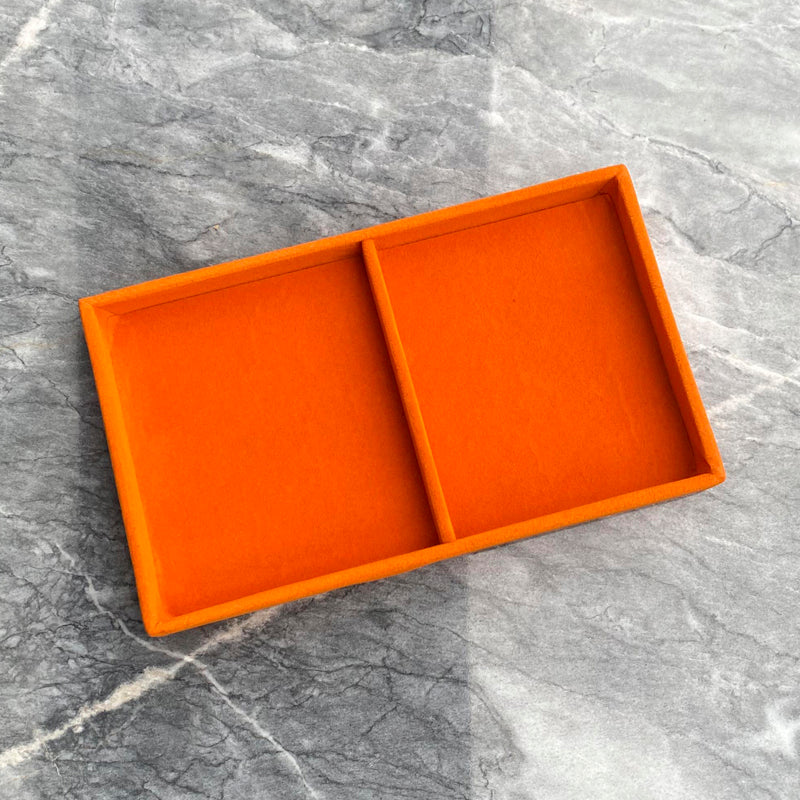 ANNEBRRAUNER Velvet Tray Orange 2 Sections