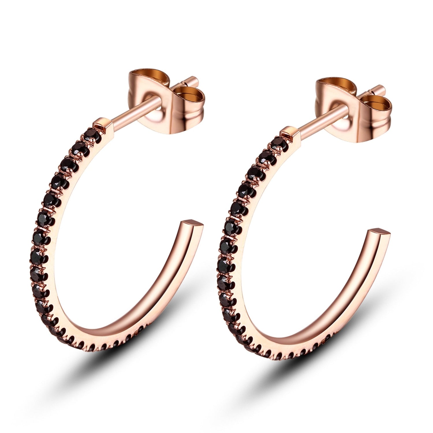 ANNEBRAUNER Elegance small Rose/Black Ørering