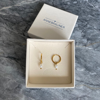 ANNEBRAUNER Creole Pearl 18K Guldbelagt