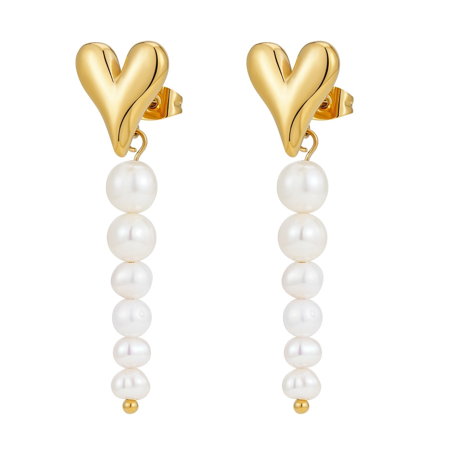 ANNEBRAUNER Pearl Love Diva Øreringe 18K Guldbelagt