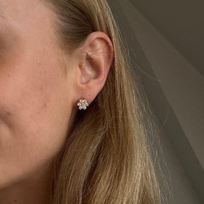 ANNEBRAUNER Flower Ørestikker 18K Guldbelagt