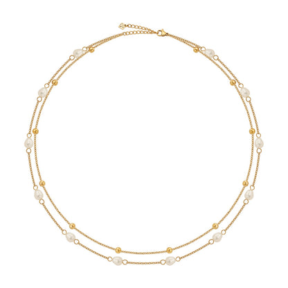ANNEBRAUNER Florence Ball Halskæde 18K Guldbelagt