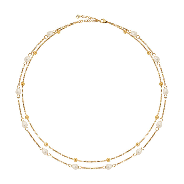 ANNEBRAUNER Florence Ball Halskæde 18K Guldbelagt